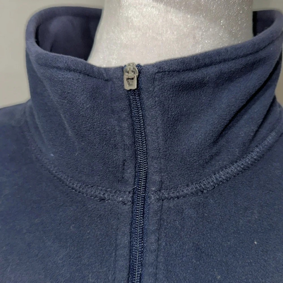mens blue fleece The North Face 1/4 zip up pullover size large - Picture 3 of 4